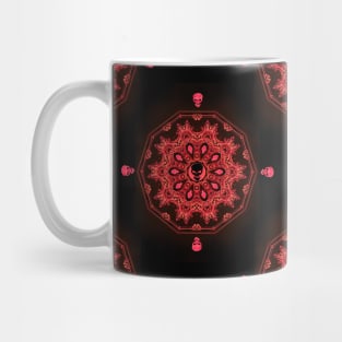 Red Skull Mandala - Goth Fashion - emo, punk, halloween, hippie, boho, bohemian Mug